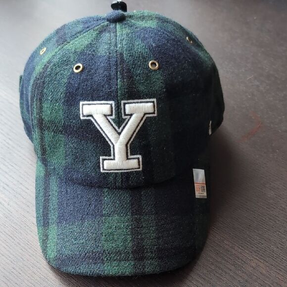 47 limited Ed Yale Bulldogs Plaid Wool Blackwatch Baseball Hat NWT Authentic - Picture 2 of 7